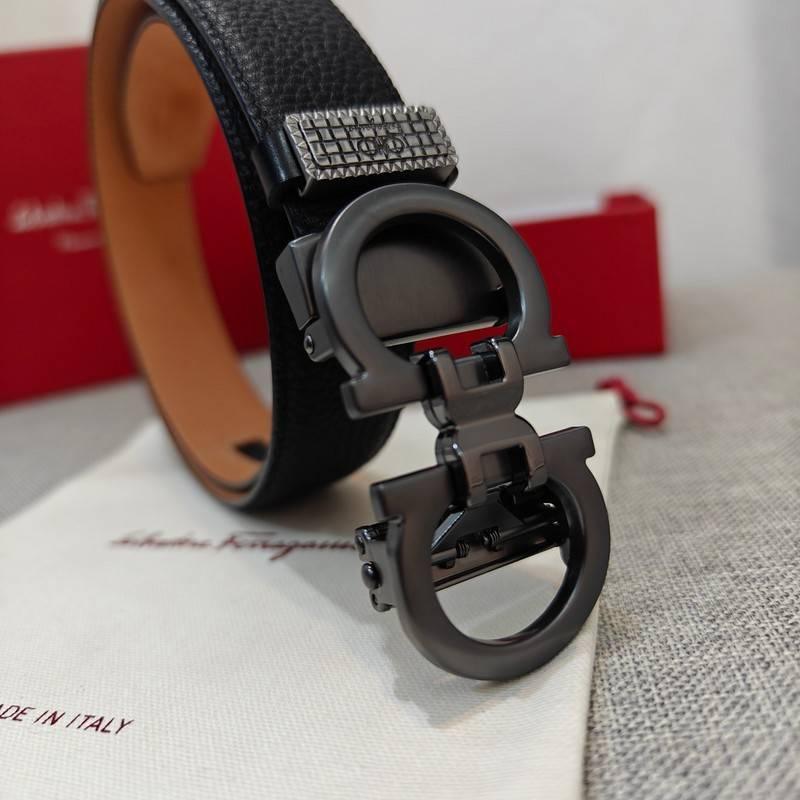 Salvatore Ferragamo Gancini Men's Belt 'Black'