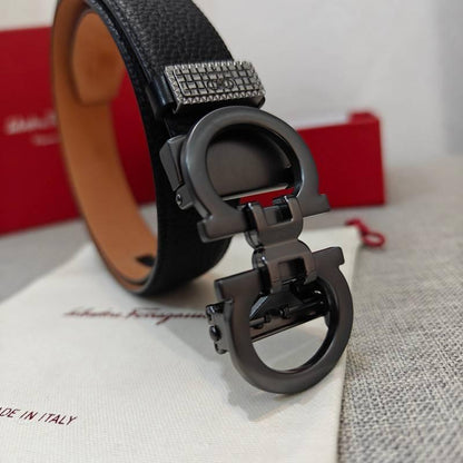 Salvatore Ferragamo Gancini Men's Belt 'Black'