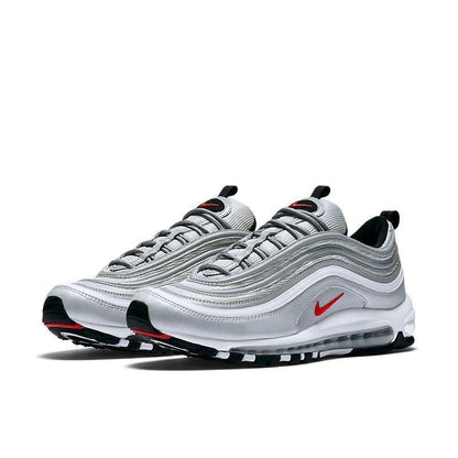 Nike Air Max 97 'Silver Bullet' - Iconic Metallic Silver Sneakers