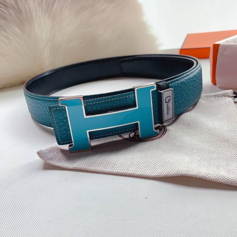 Hermes Men Blue Buckle Belt 'Blue'