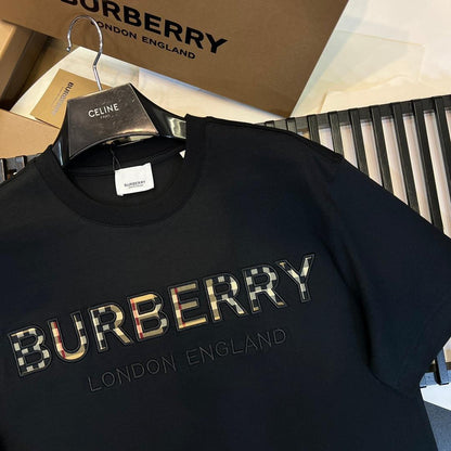 Burberry T-Shirt Without Collar 'Black & Beige'