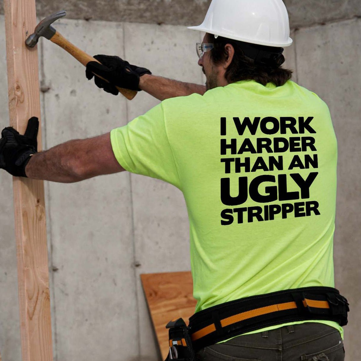 Work Harder - Safety Yellow T-Shirt — photo 2 of 4