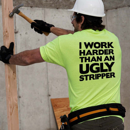 Work Harder - Safety Yellow T-Shirt — photo 2 of 4