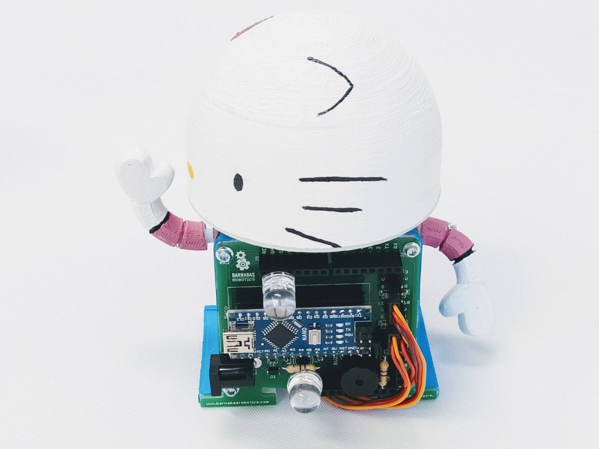 Barnabas-Bot: Intro To Arduino 3-D Printed Robot Kit (Ages 9-12)