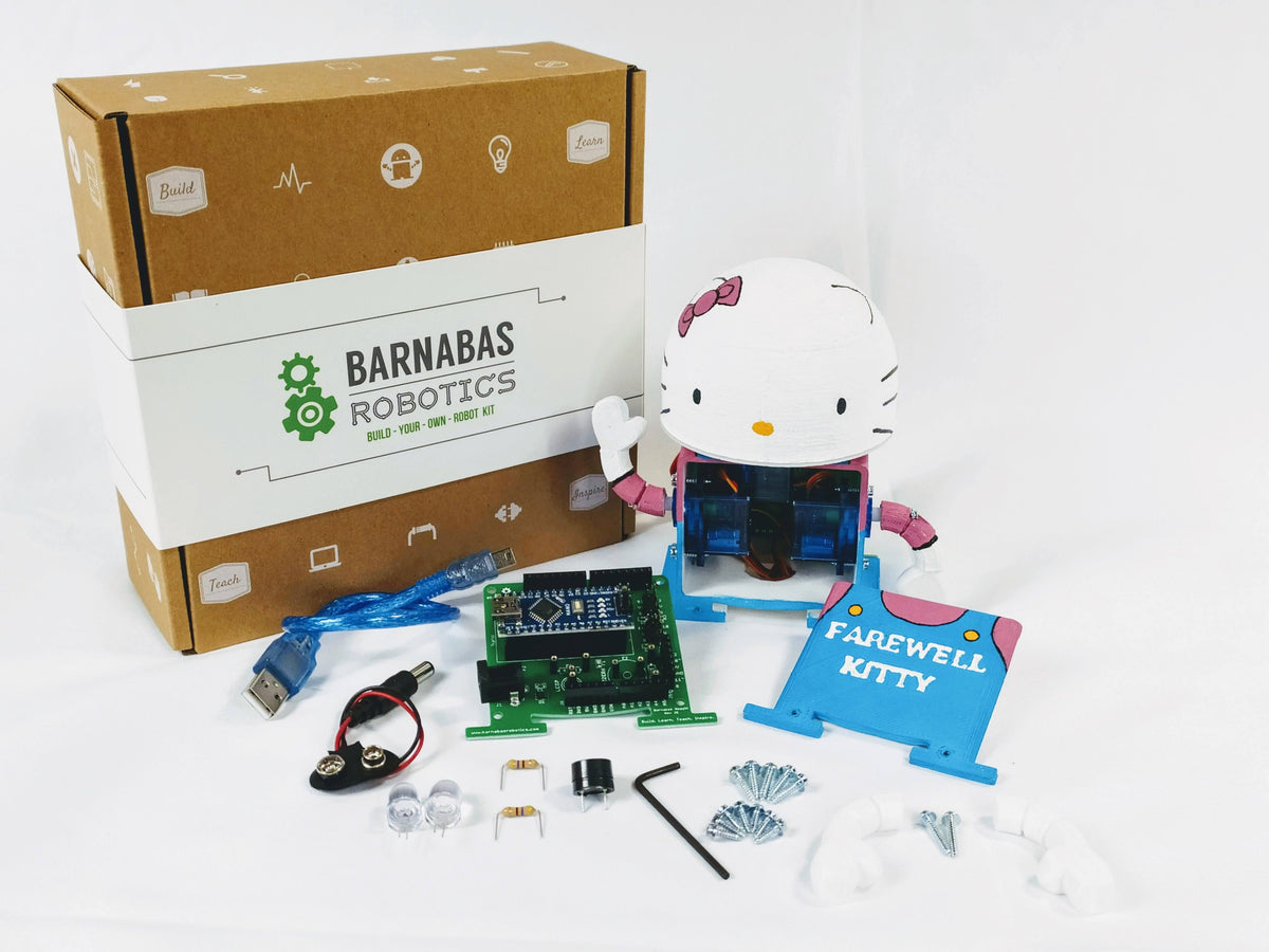 Barnabas-Bot: Intro To Arduino 3-D Printed Robot Kit (Ages 9-12)