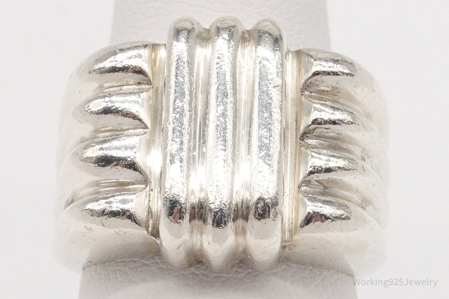 Vintage Rare Bayanihan Modernist Sterling Silver Ring - Size 6.25