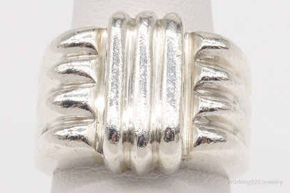 Vintage Rare Bayanihan Modernist Sterling Silver Ring - Size 6.25