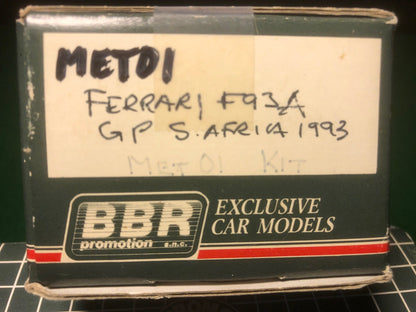 Ferrari F93A F1 GP Sud Africa 1993 N 27 Alesi of N 28 Berger by BBR 1:43 (MET01)