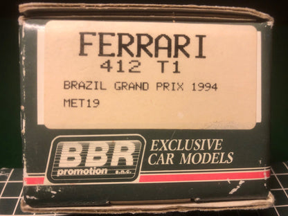 Ferrari 412 T1 GP Brazil 1994 Alesi or Berger by BBR 1:43 (MET19)