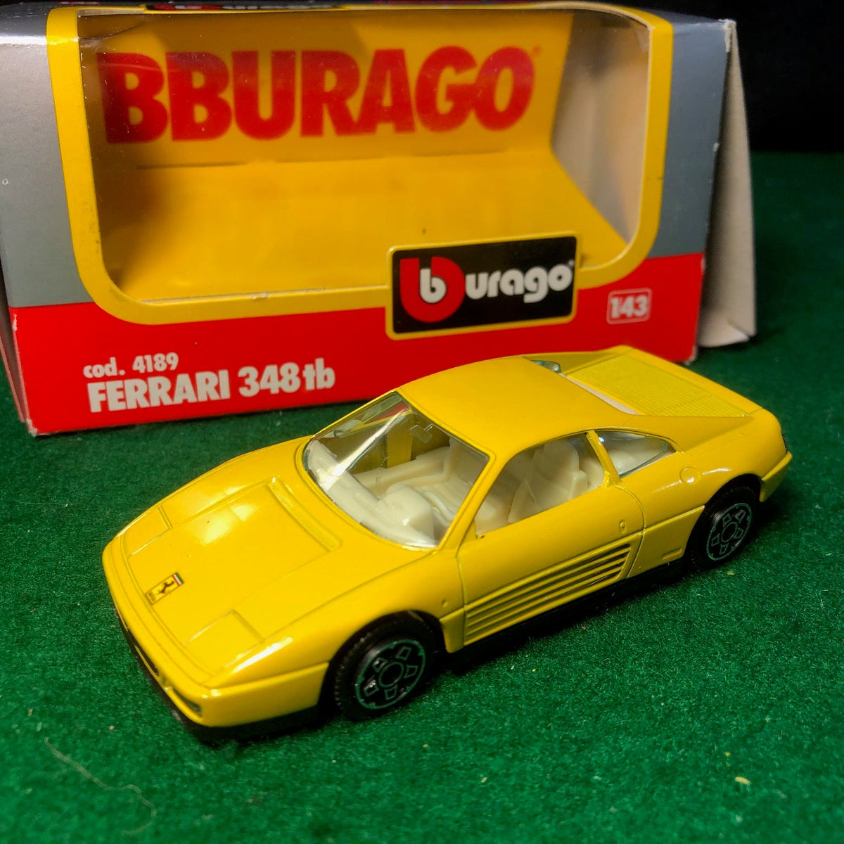 Ferrari 348tb Yellow by BBurago 1:43 (4189)(S Bx)