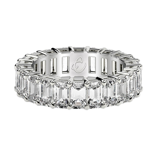 Emerald Cut Lab Grown Diamond Eternity Ring in 14k White Gold (4 cttw FG/VS2) — photo 2 of 10