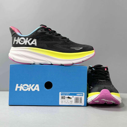 Hoka One One Clifton 9 'Black All Aboard Multi-Color'