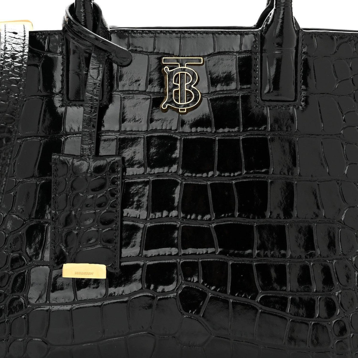 Burberry  Crocodile Embossed Calfskin Mini Frances Tote