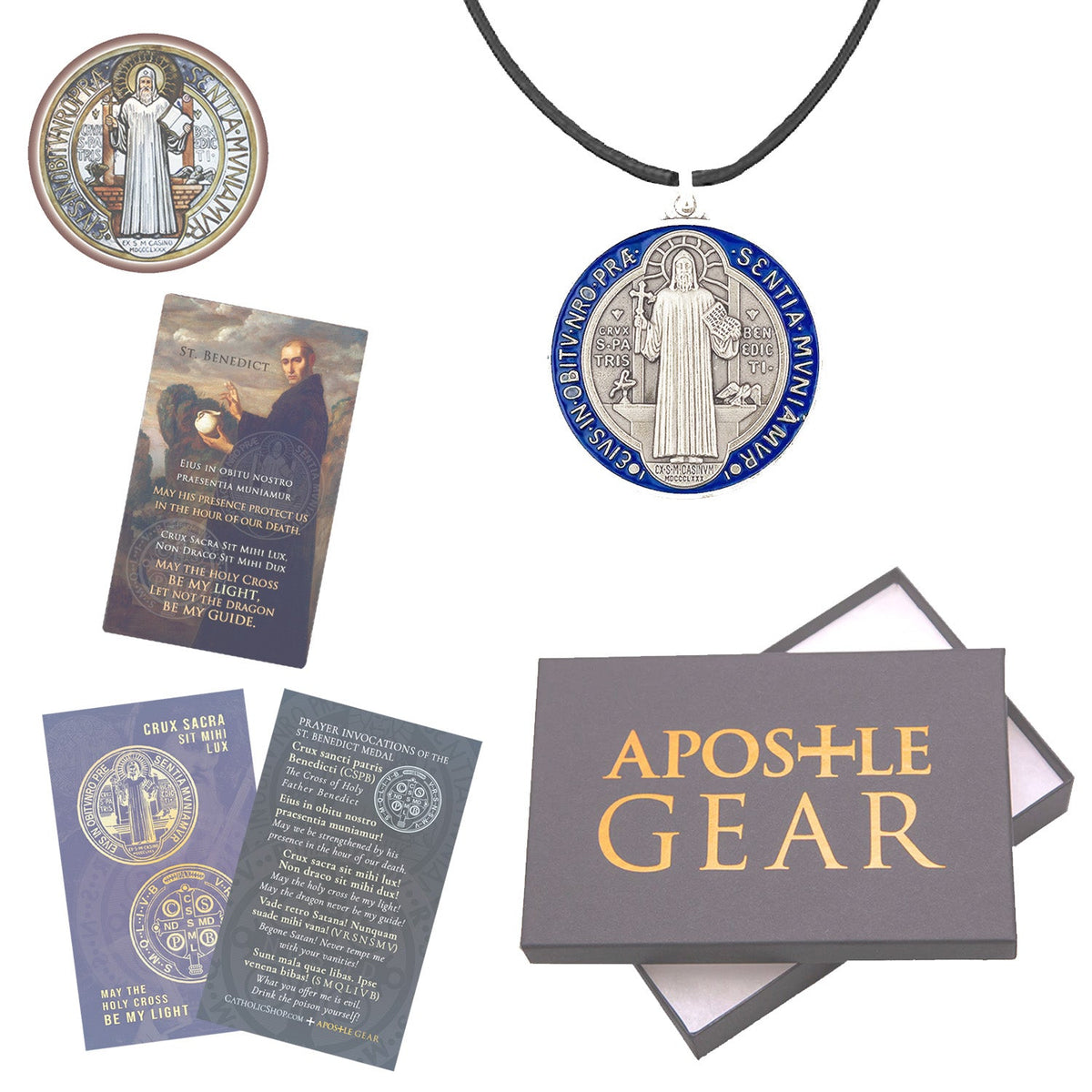 St. Benedict Medal with Enamel Inlay - Small
