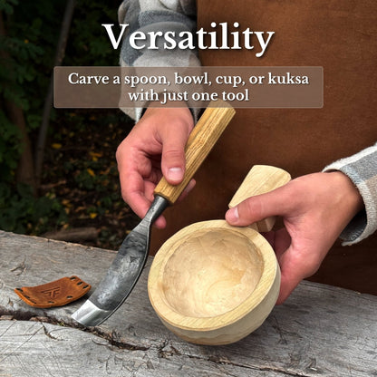 Bent Carving Gouge, 20 - 40 mm (0.8 - 1.6 inches)