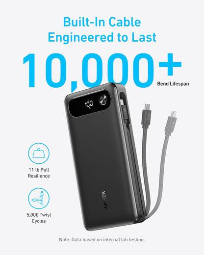 Anker Power Bank (20K, 87W, Built-In USB-C Cable) — photo 5 of 10