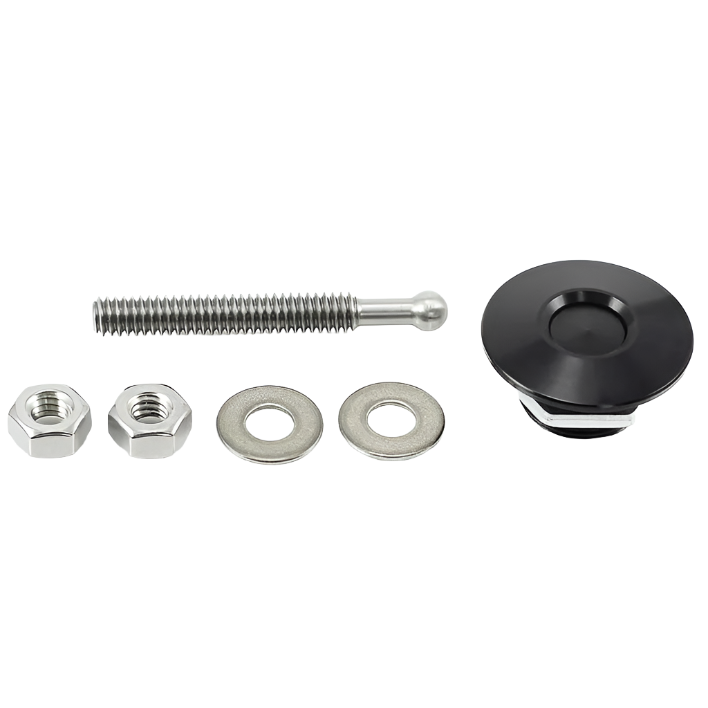Black Ops Mini Quick-Release Hood Pins, Black Anodized, Pair