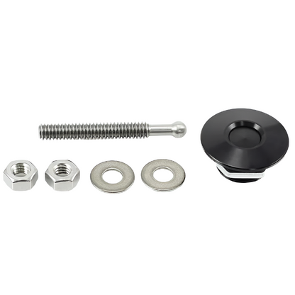 Black Ops Mini Quick-Release Hood Pins, Black Anodized, Pair