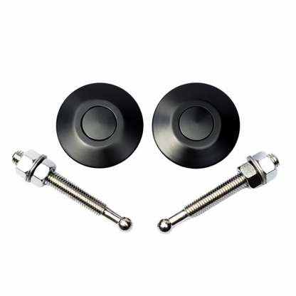 Black Ops Mini Quick-Release Hood Pins, Black Anodized, Pair