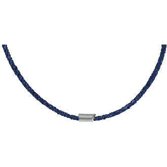 Stainless Steel St. Michael Medal for Men - Ionized Blue