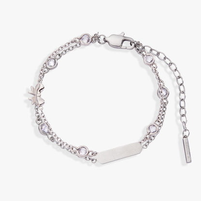 Bow Chain Double Strand Bracelet