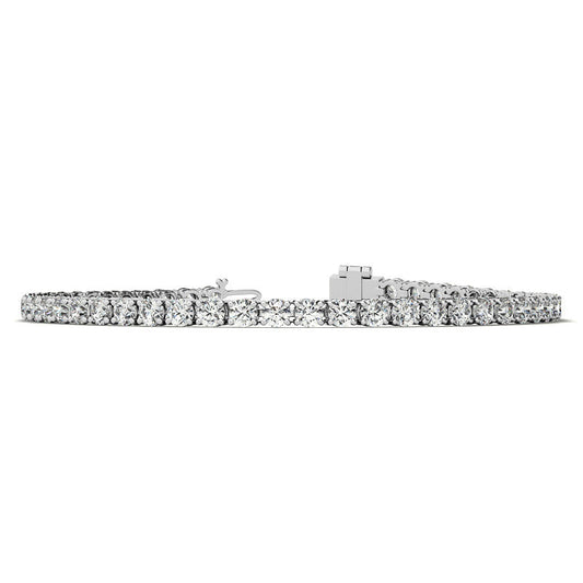 6ctw Created Moissanite Tennis Bracelet - 3mm Stones - 14K Gold Overlay in White, Yellow or Rose Gold