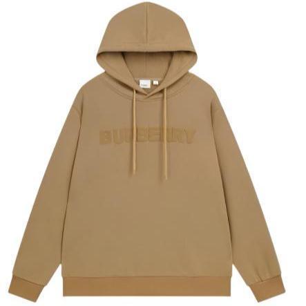 Burberry Logo Print Cotton Hoodie 'Beige'