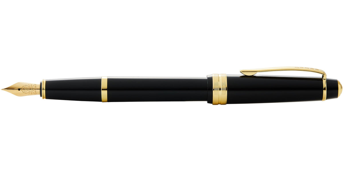 Bailey Light™ Polished Black Resin and Gold Tone Medium Nib Fountain Pen