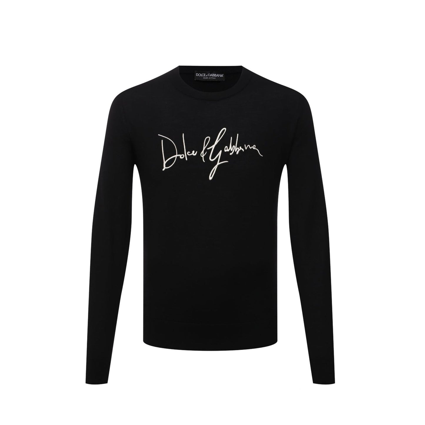 Dolce & Gabbana Logo Embroidered Wool Sweater