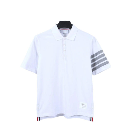 Thom Browne White T-Shirt with Collar