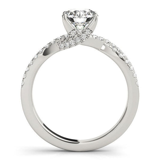 14k White Gold Fancy Prong Split Shank Diamond Engagement Ring (1 1/4 cttw) — photo 2 of 4