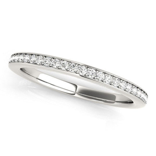14k White Gold Simple Diamond Wedding Ring (1/4 cttw) — photo 1 of 2