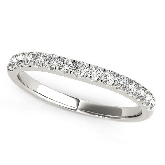 14k White Gold Pave Set Style Diamond Wedding Band (1/4 cttw) — photo 1 of 2