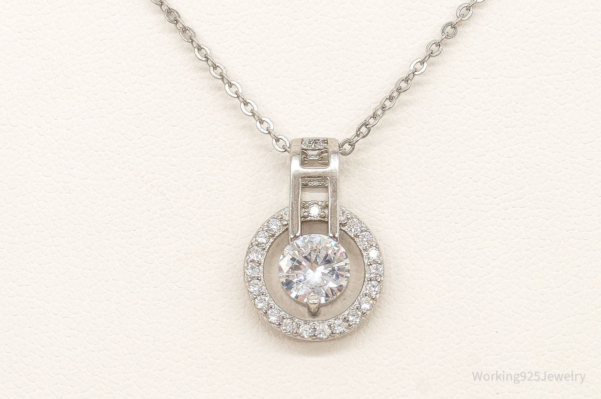 Designer Ryze Cubic Zirconia Sterling Silver Necklace