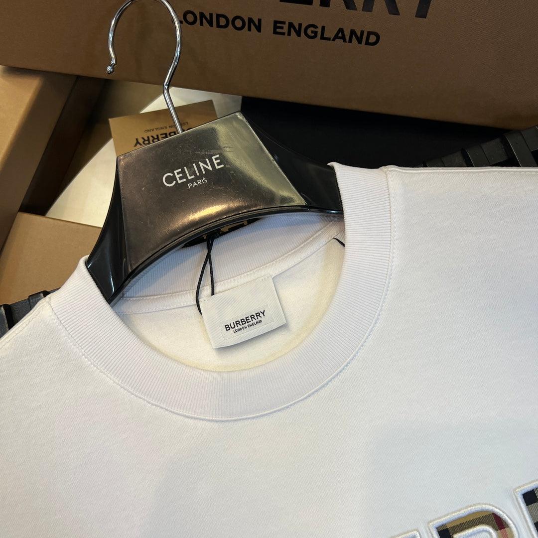 Burberry T-Shirt Without Collar 'White & Gold'