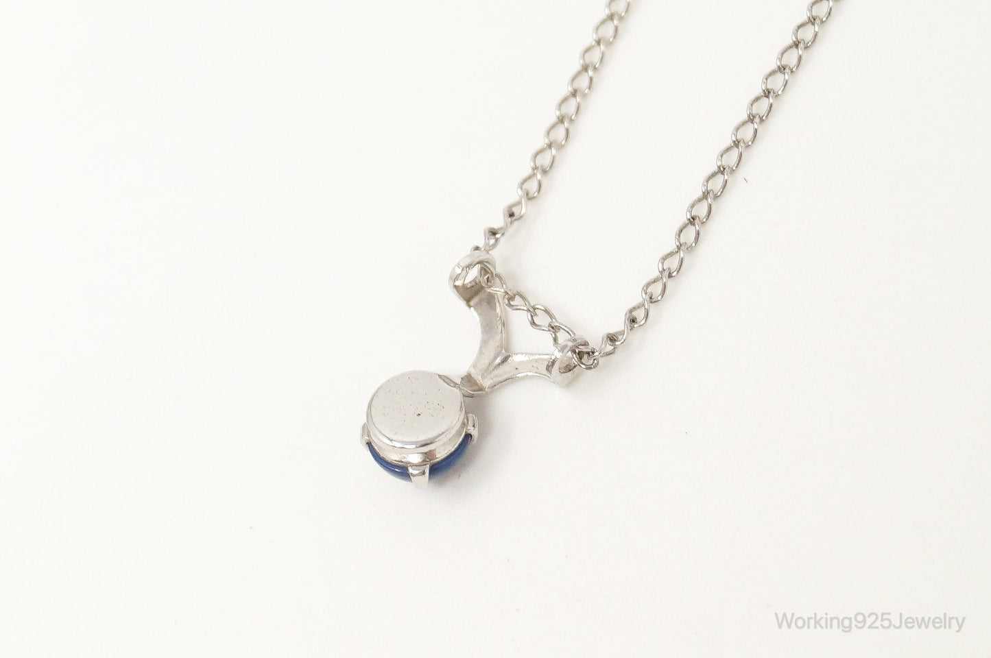 Vintage Star Sapphire Sterling Silver Necklace – Estate Jewelry