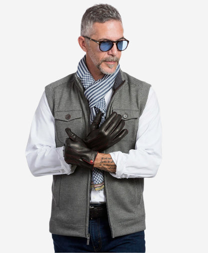 CA3152 (black) - Men's Italian cashmere lined handsewn dress gloves — photo 4 of 10