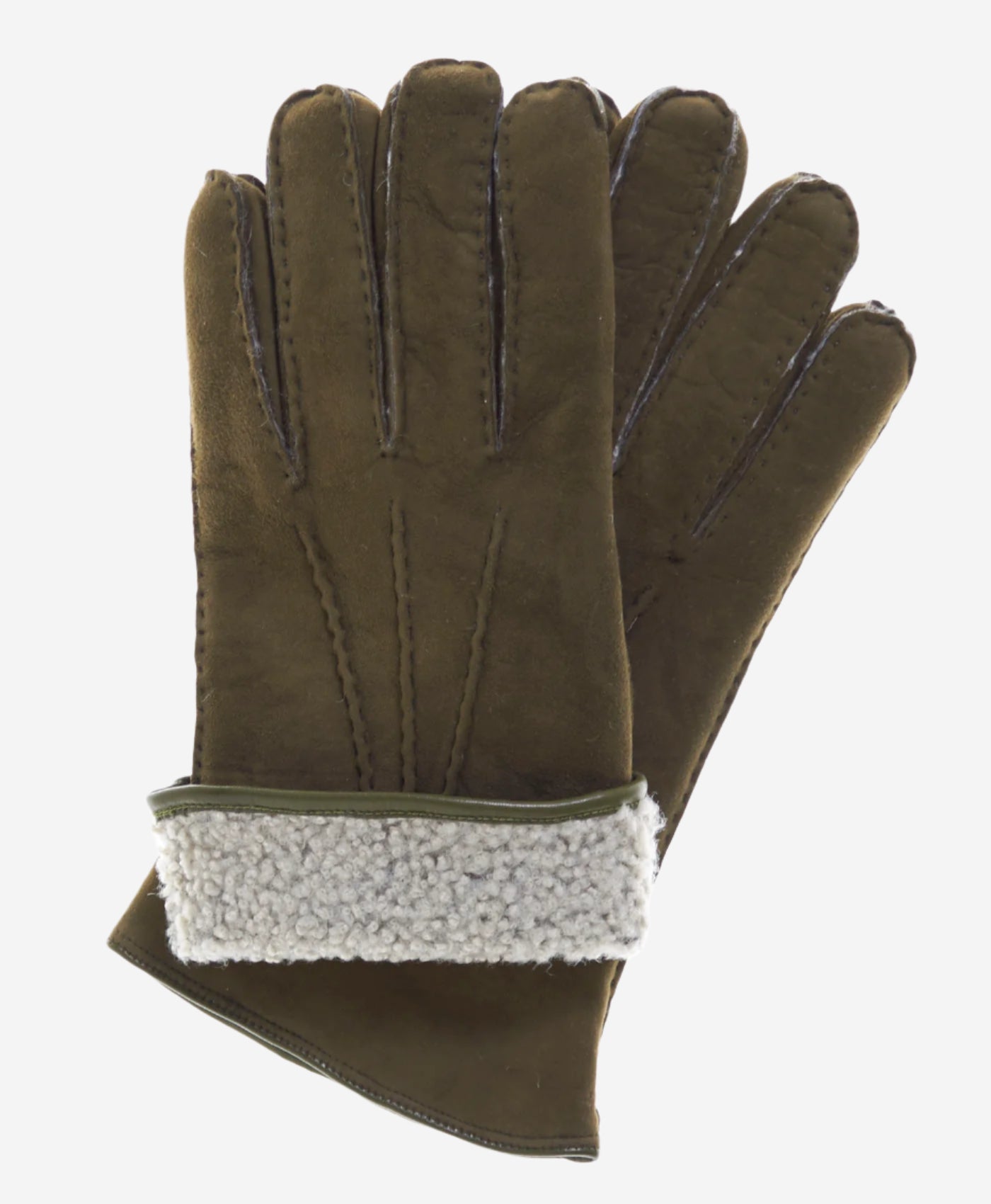 CA3466 (pine) - Men's Italian handsewn sueded lamb shearling gloves — photo 2 of 9