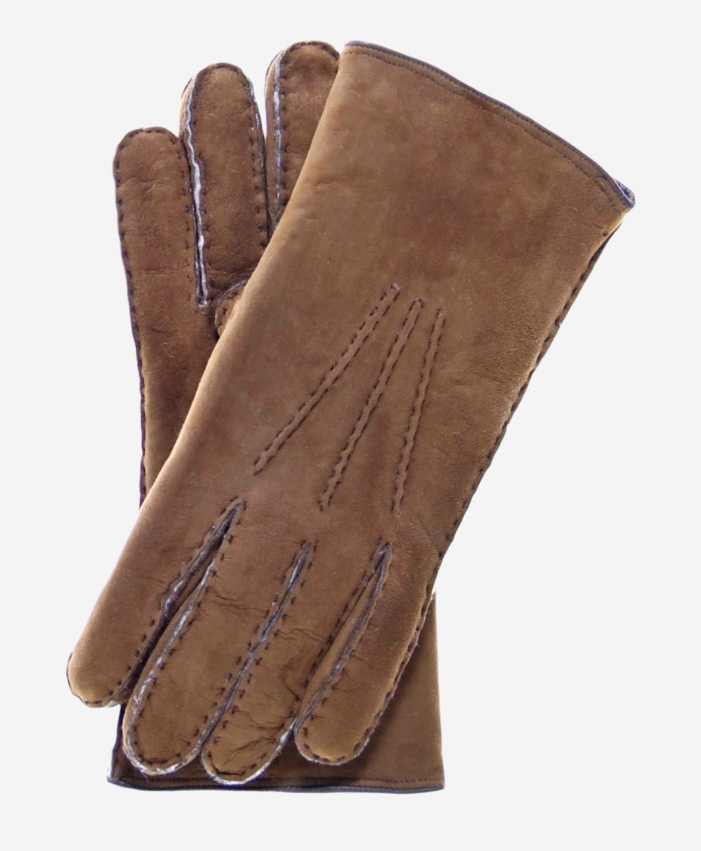CA3466 (barley) - Men's Italian handsewn sueded lamb shearling gloves — photo 1 of 8