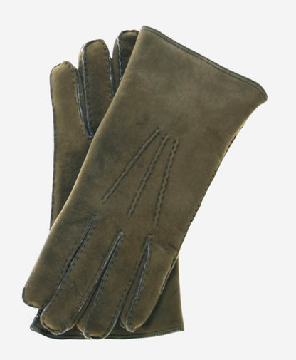 CA3466 (pine) - Men's Italian handsewn sueded lamb shearling gloves — photo 1 of 9