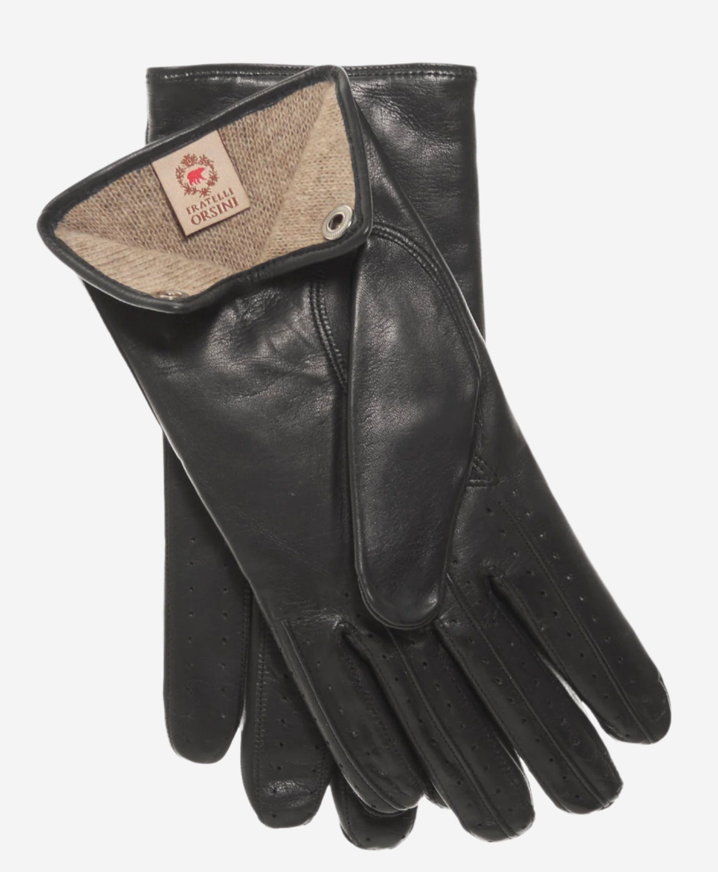 CA3630 (black) – Men’s Italian lambskin winter driving gloves lined in cashmere — photo 2 of 9
