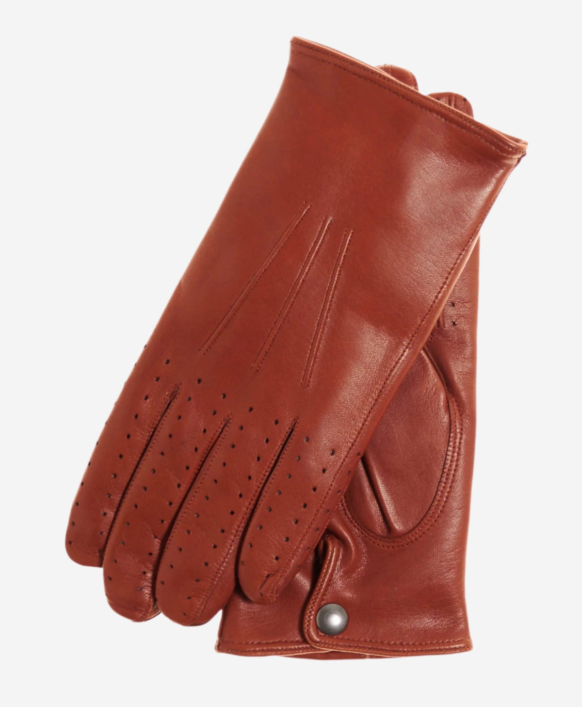 CA3630 (brown) - Men’s Italian lambskin winter driving gloves lined in cashmere — photo 1 of 9