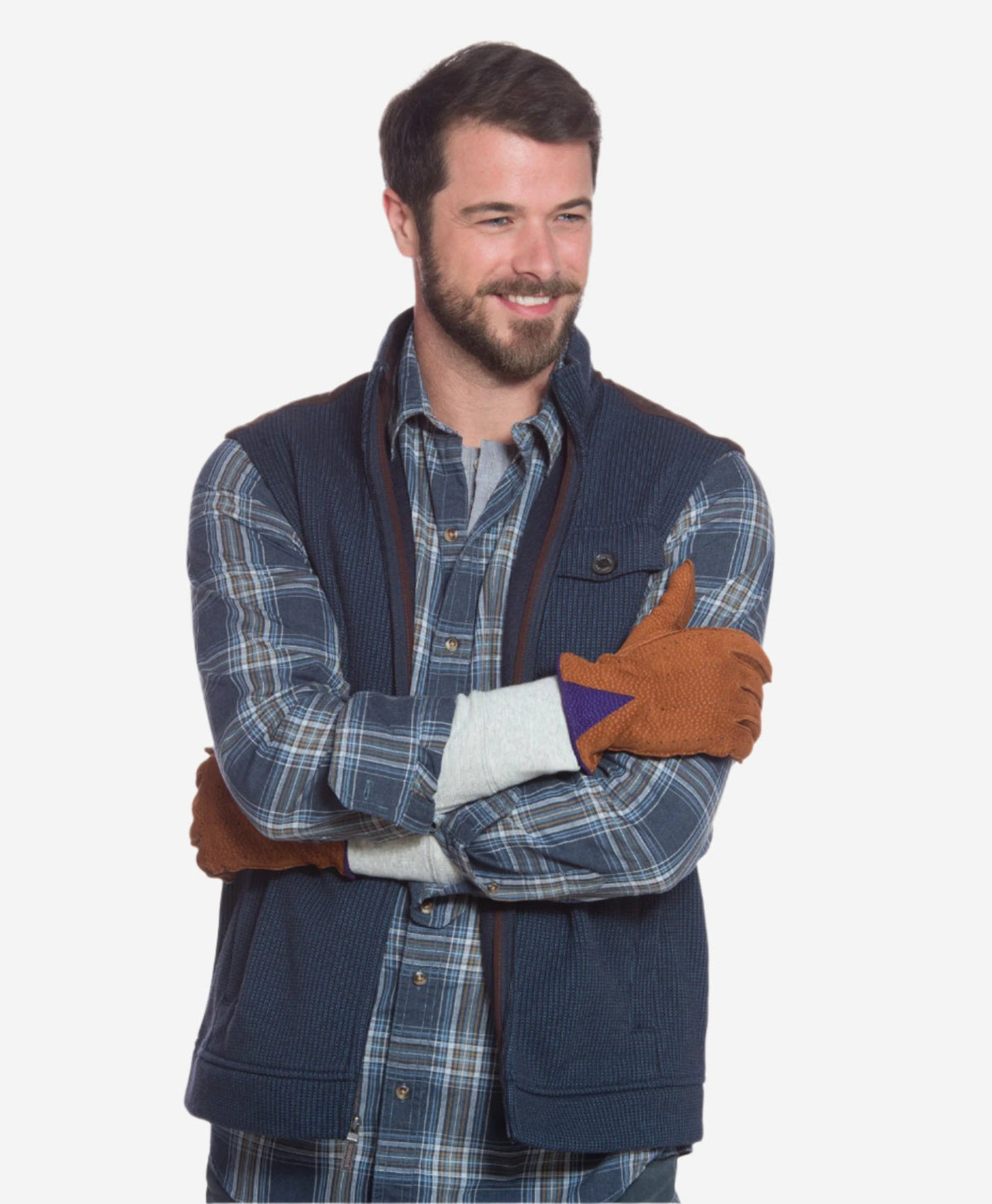 CA3646 (cork) - Men’s Italian carpincho cashmere-lined dress gloves — photo 4 of 10