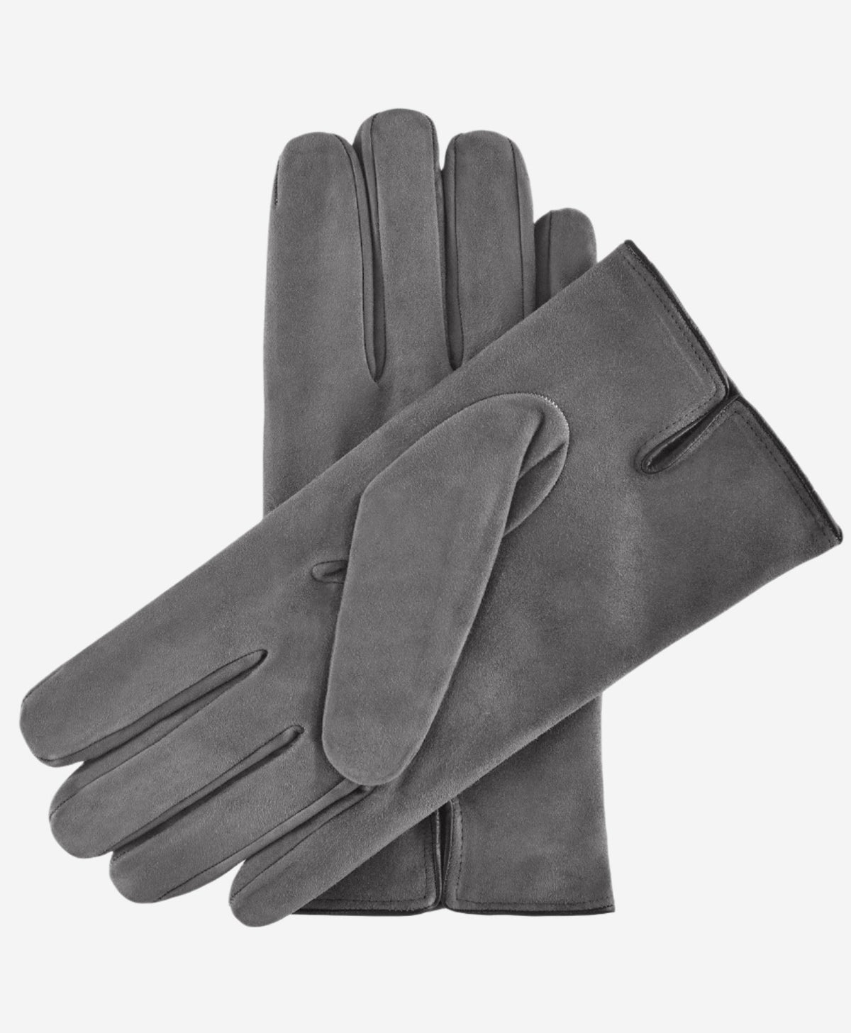 CA3951 (grey) – Men’s Italian suede dress gloves with cashmere lining — photo 3 of 10