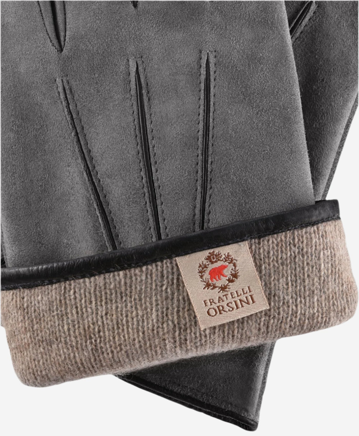 CA3951 (grey) – Men’s Italian suede dress gloves with cashmere lining — photo 4 of 10