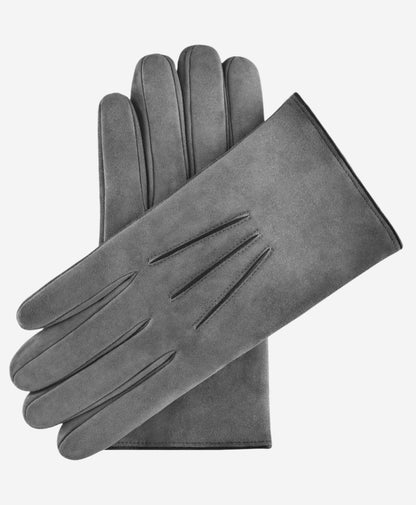 CA3951 (grey) – Men’s Italian suede dress gloves with cashmere lining — photo 1 of 10