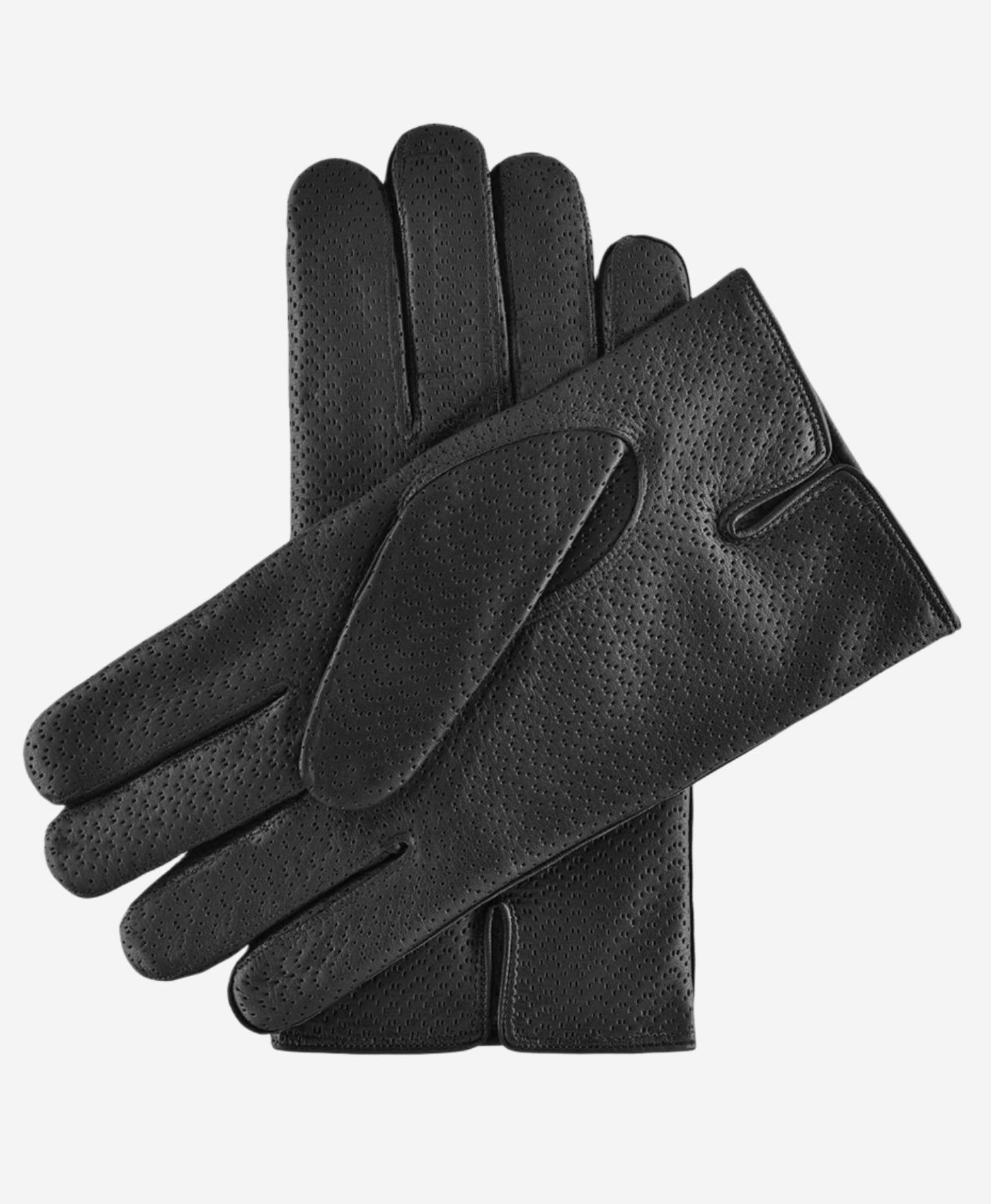 CA3976 (black) - Men's Italian cashmere lined leather gloves with unique contrast points — photo 2 of 9