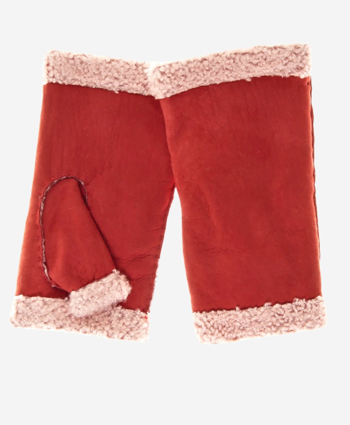 CA4163 (cranberry) – Women’s Italian lamb shearling fingerless gloves — photo 2 of 10