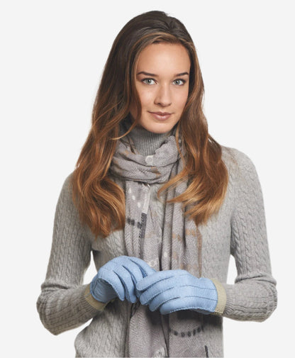 CA4384 (sky) - Women’s Italian peccary gloves with cashmere lining — photo 2 of 10