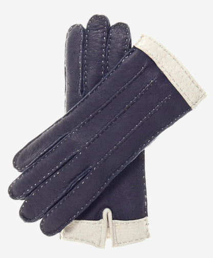 CA4384 (navy) - Women’s Italian peccary gloves with cashmere lining — photo 1 of 9